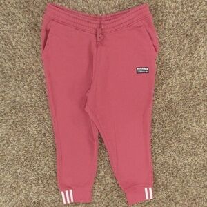 Adidas Originals Joggers Women's Medium Pink White‎ Vocal Woven Sweatpants Pants